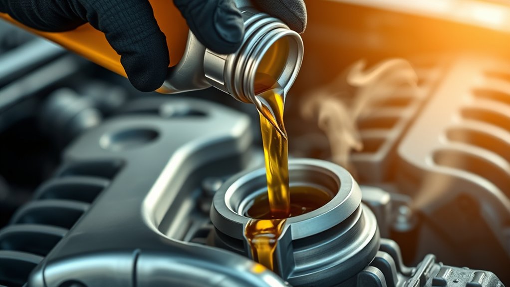 add oil safely hot engine