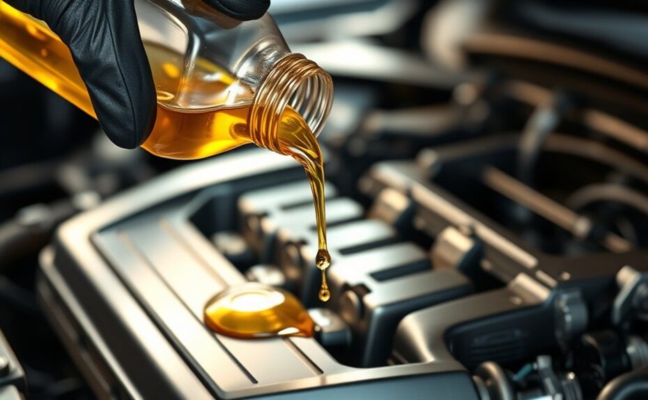 avoid oil in hot engine