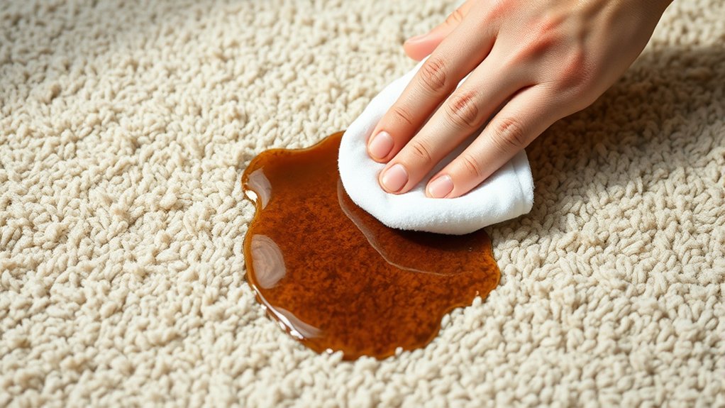 blot fresh oil stains