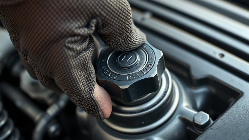 carefully remove stuck cap