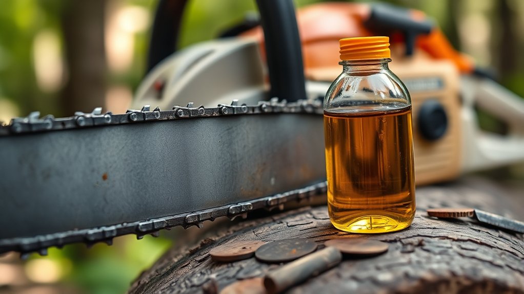 chainsaw oil is essential