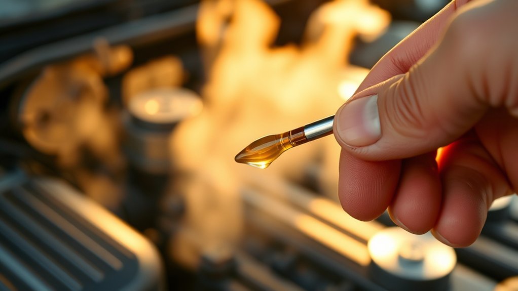 check hot engine oil