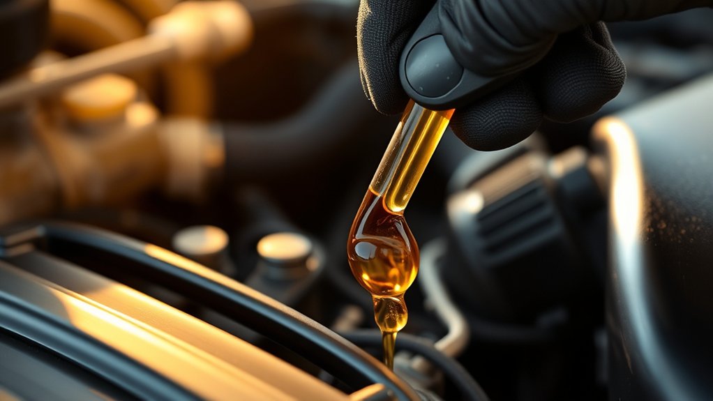 check warm engine oil