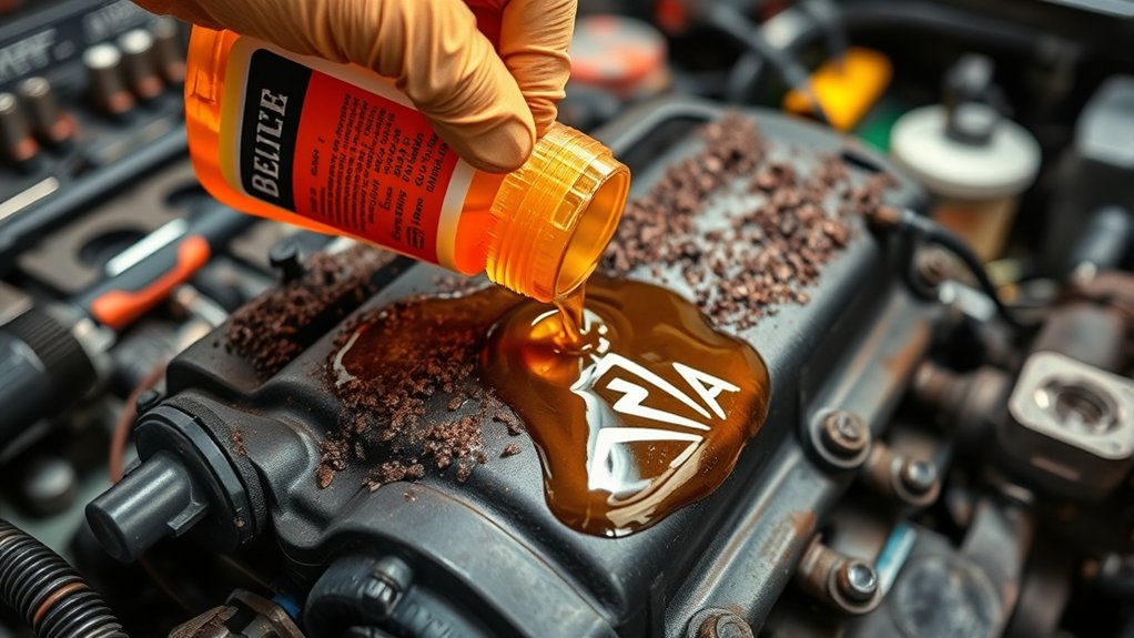 clean engine oil sludge