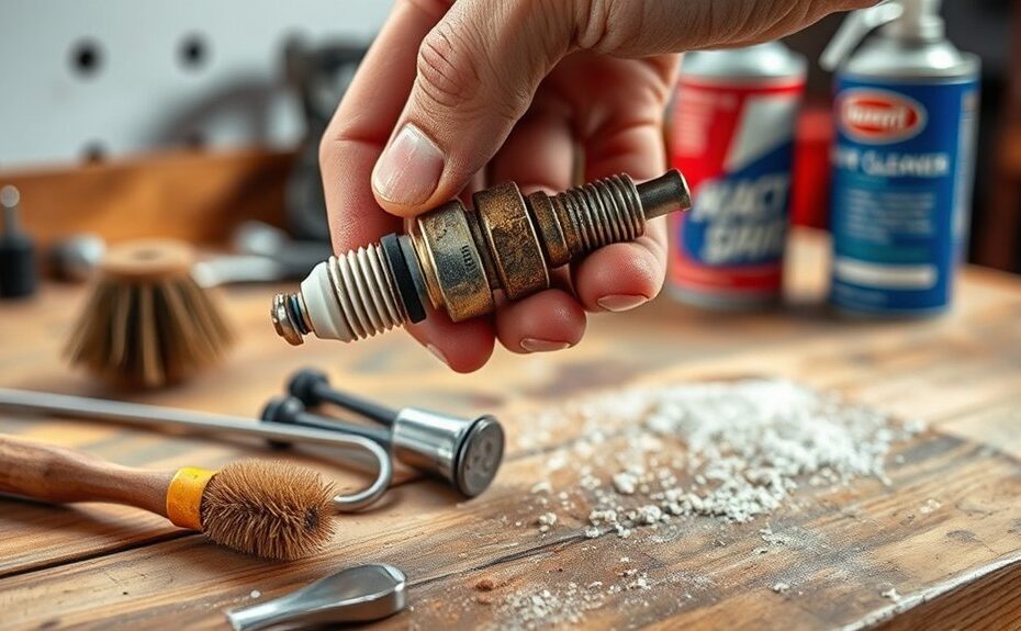clean spark plug properly