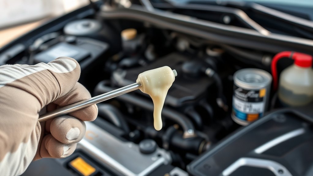 contaminated engine oil warning