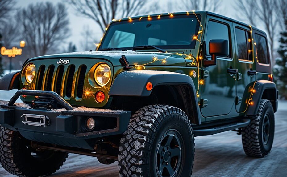 decorate jeep wrangler festively