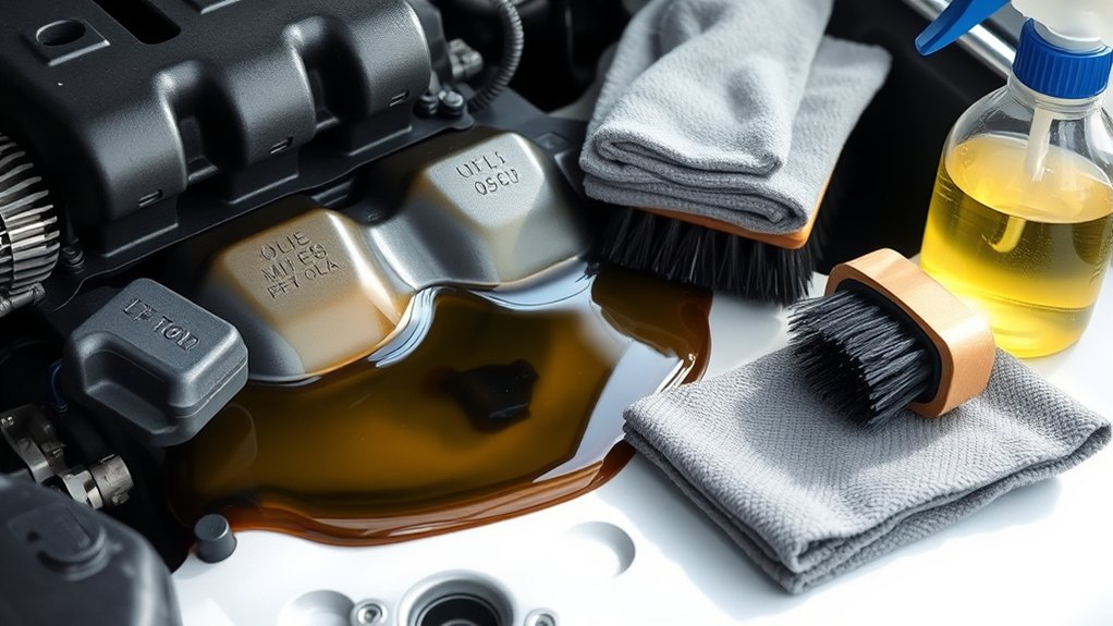 efficient engine oil cleanup