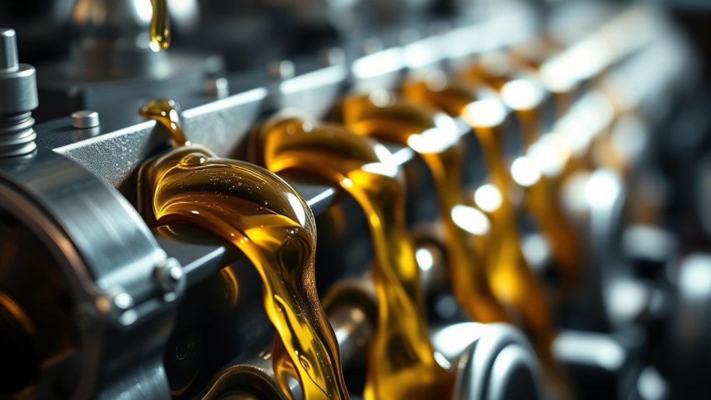 engine oil cools effectively