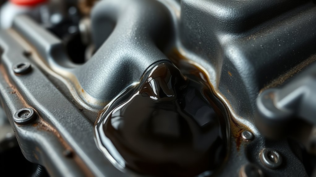 engine oil leak signs