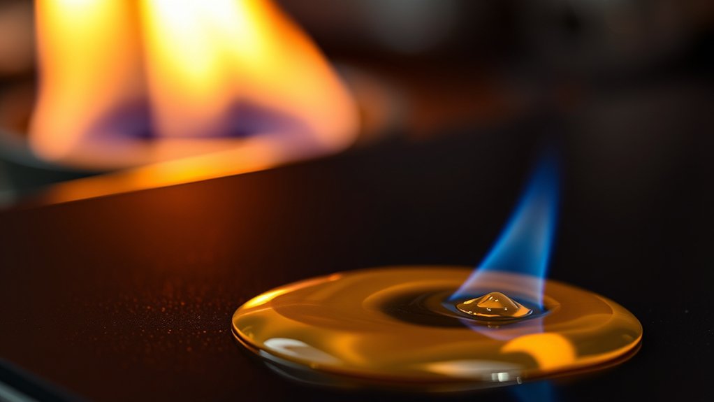 engine oil less flammable