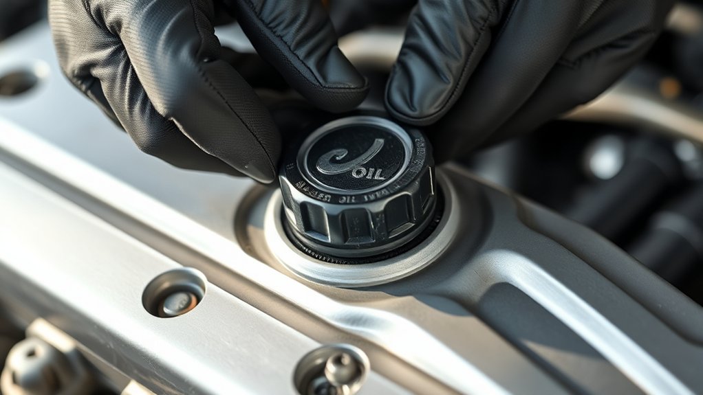 ensure safe oil cap removal