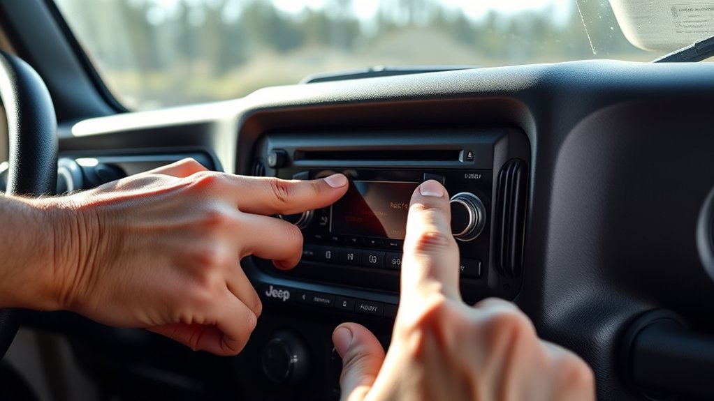 factory reset jeep radio