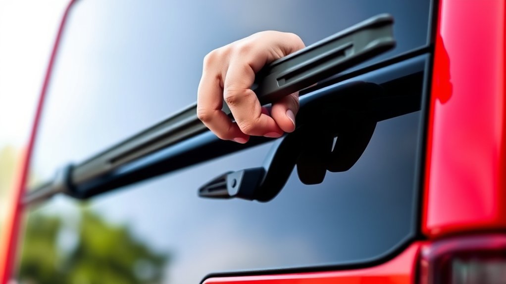 gently lift wiper arm