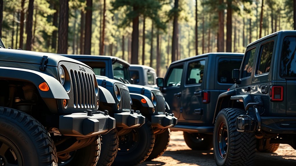 jeep wrangler width variations
