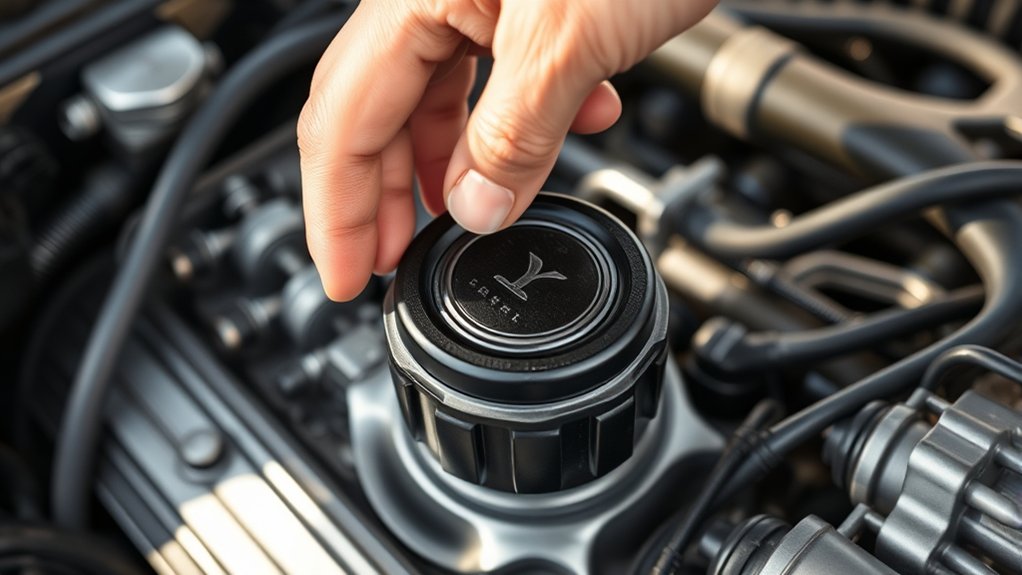 locate engine oil cap