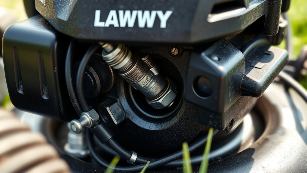 locating lawnboy mower spark plug
