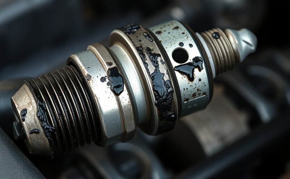 oil leak affecting spark plug