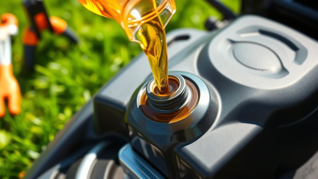 optimal oil ensures mower longevity