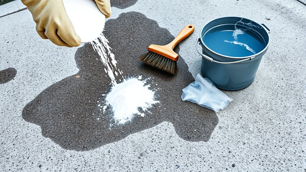 prepare concrete for cleaning
