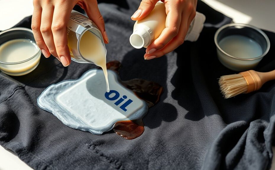 remove engine oil stains