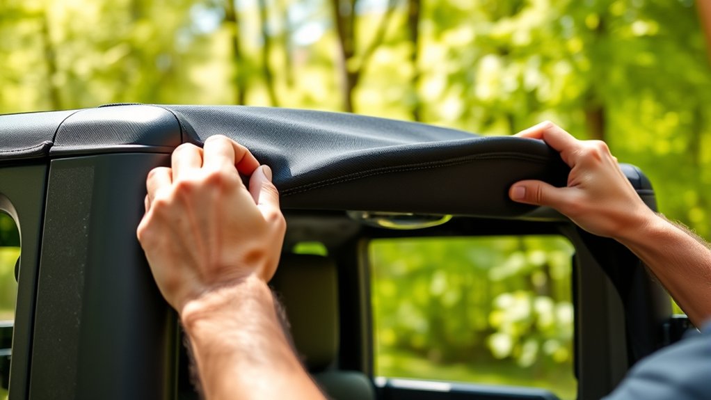 remove jeep soft top safely