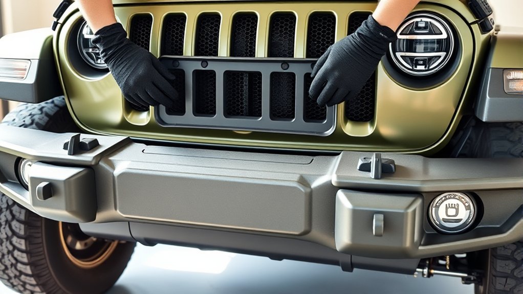 removing jeep grill inserts