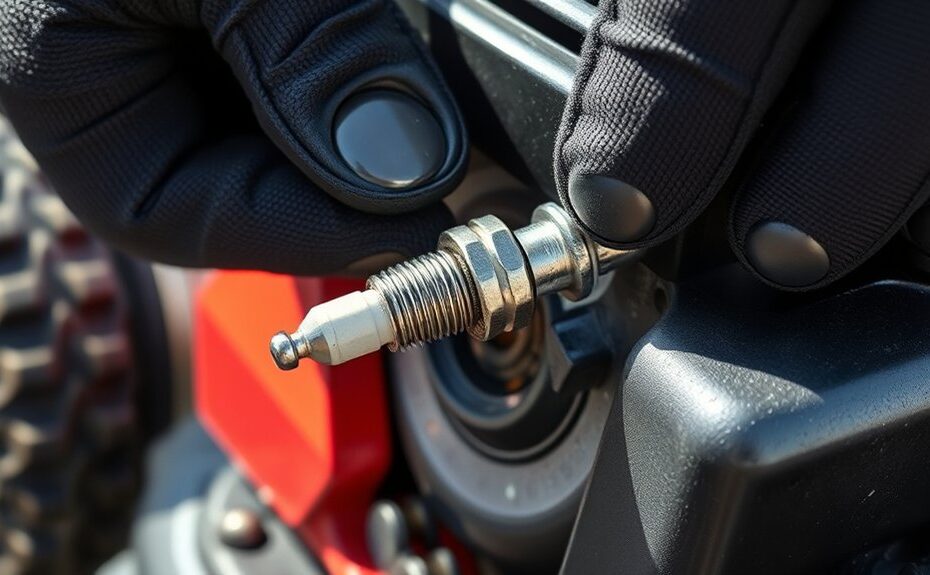 replace mower spark plug