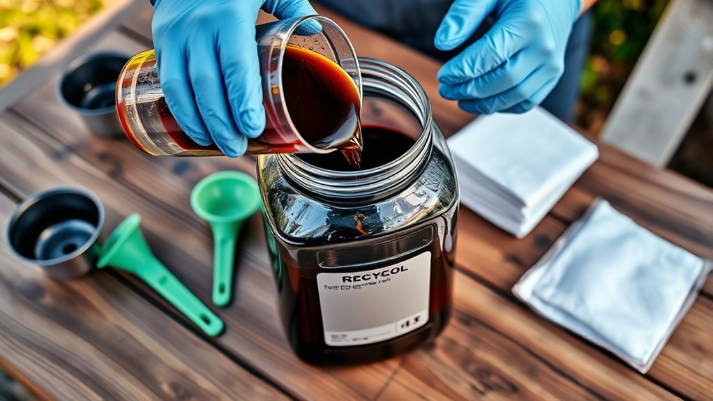 repurpose used engine oil safely