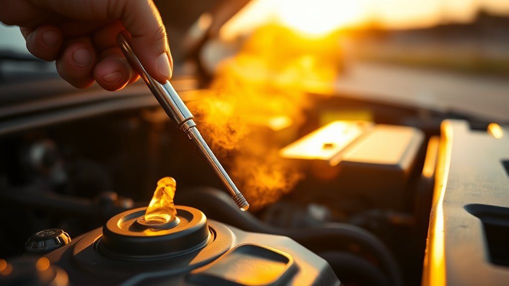 safe engine oil check