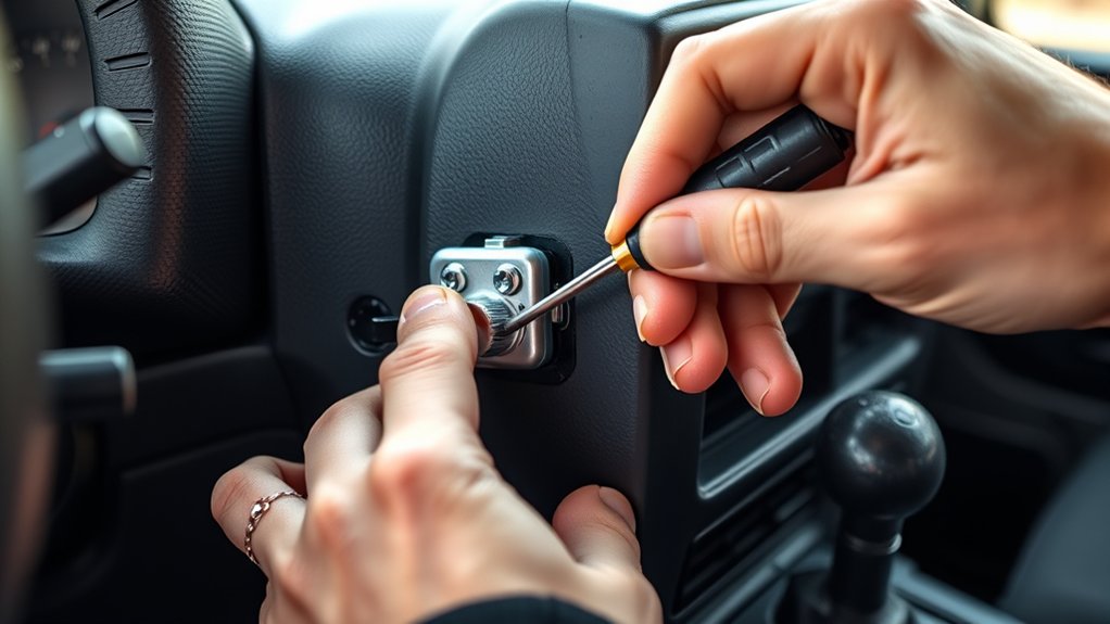 securely install ignition cylinder