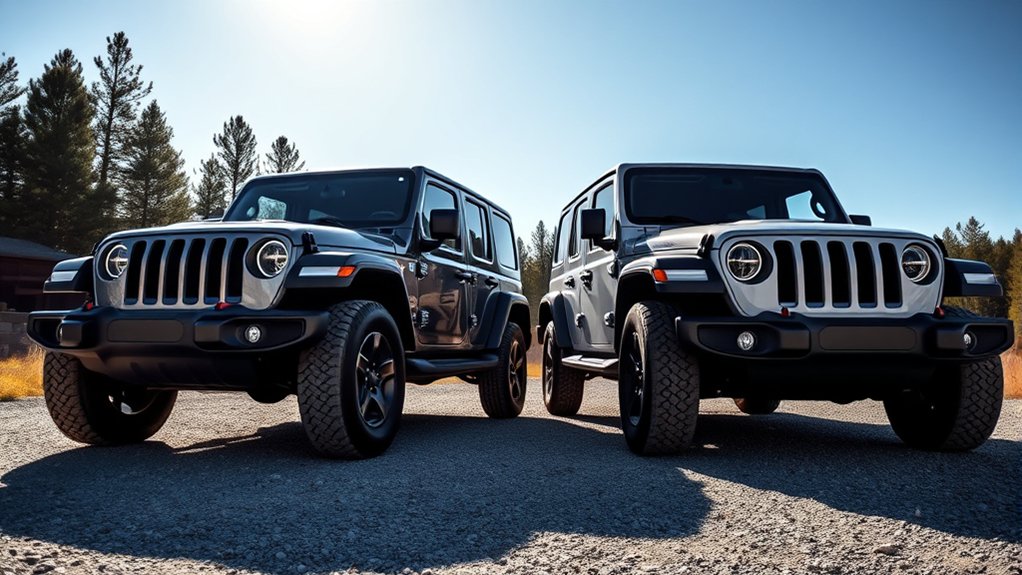 two door vs four door dimensions