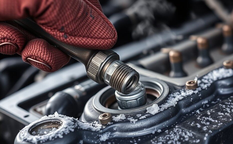 unfreeze spark plug safely