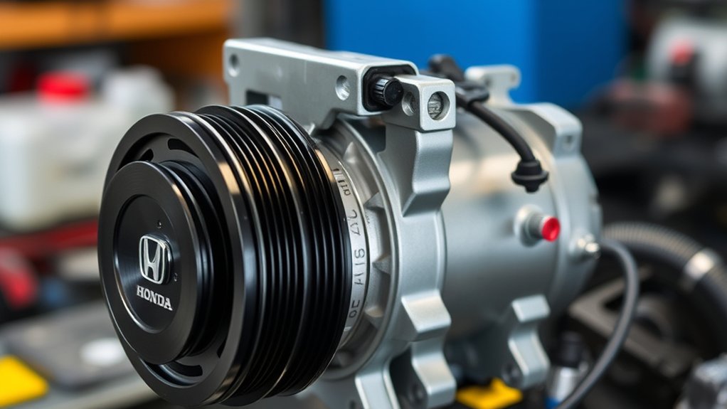 a c compressor pressurizes refrigerant system