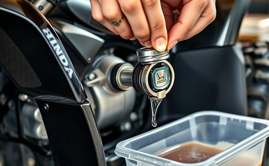 drain gas from four wheeler honda safely