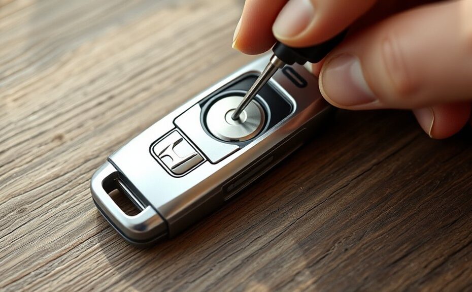 honda civic key battery replacement instructions