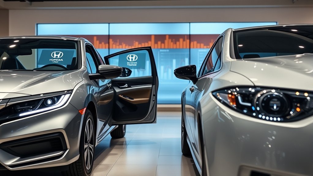 honda offers smoother infotainment toyota emphasizes safety tech