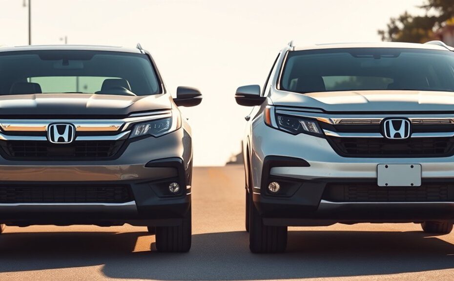 honda pilot body style change year