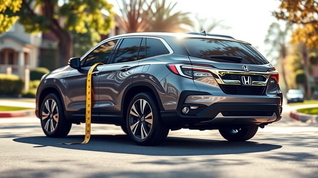 honda pilot length by year evolution