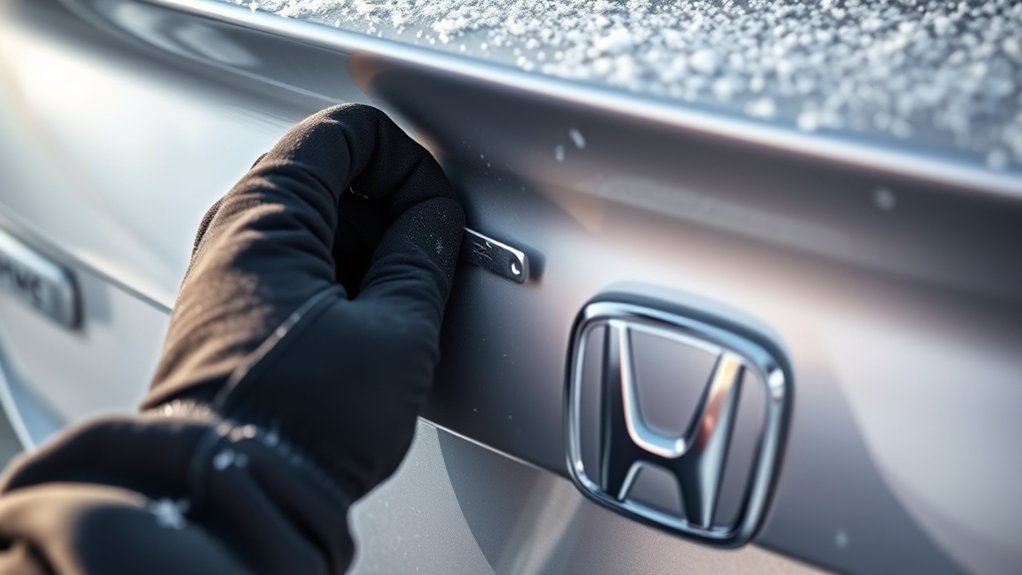 how to thaw jammed trunk lock