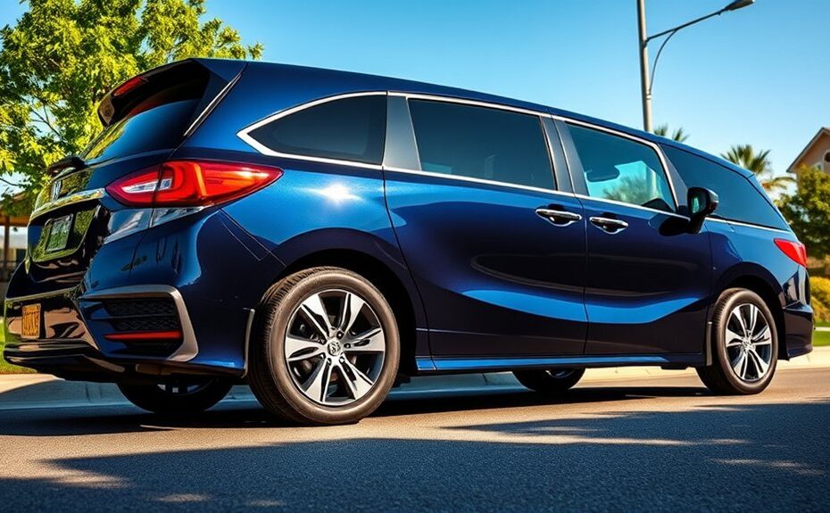 length of honda odyssey models years