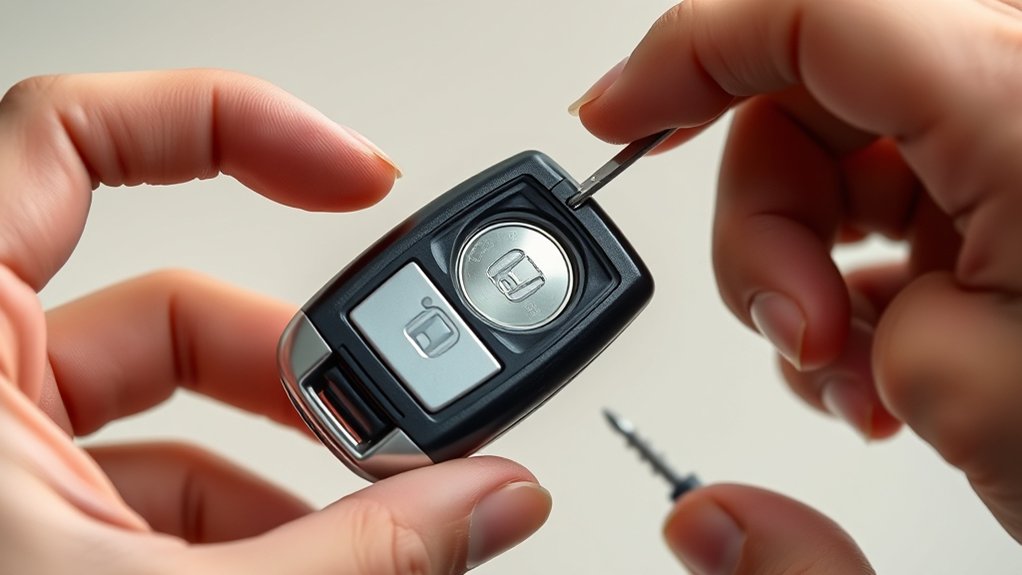 open pry replace battery gently