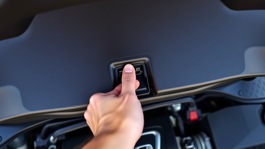 pull secondary bonnet catch latch release