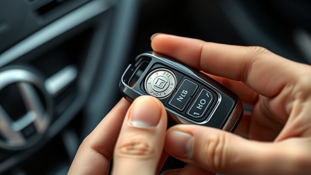 replace key fob battery carefully
