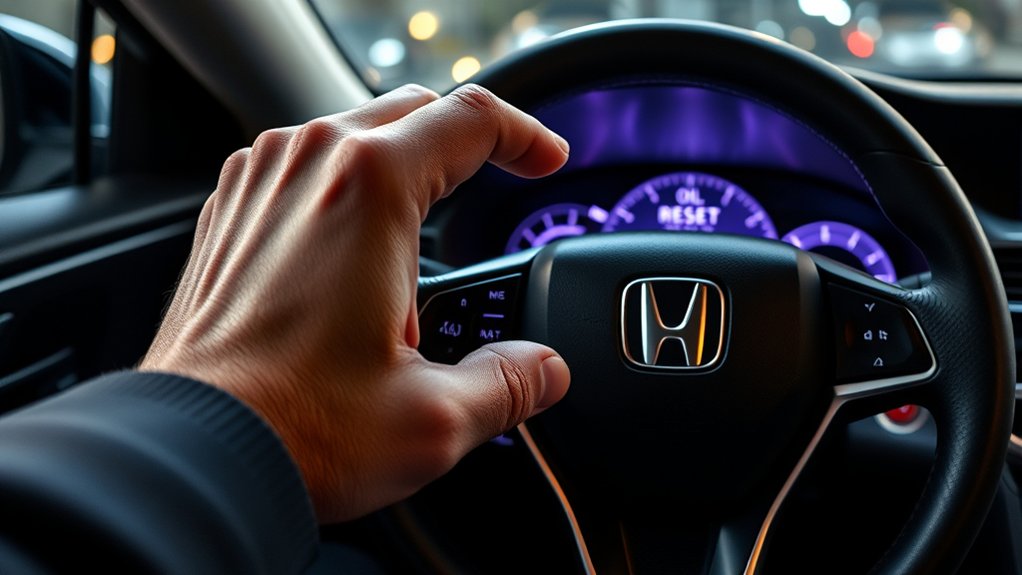 reset oil life via steering wheel controls