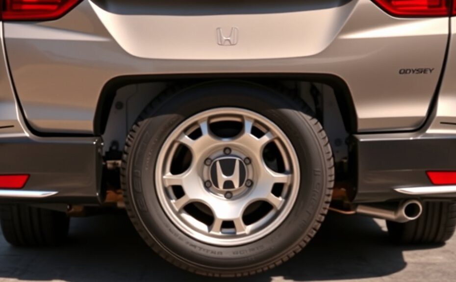 spare tire location in odyssey