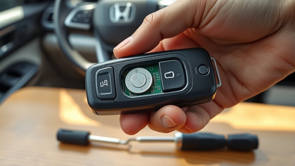 test honda odyssey key fob after battery replacement