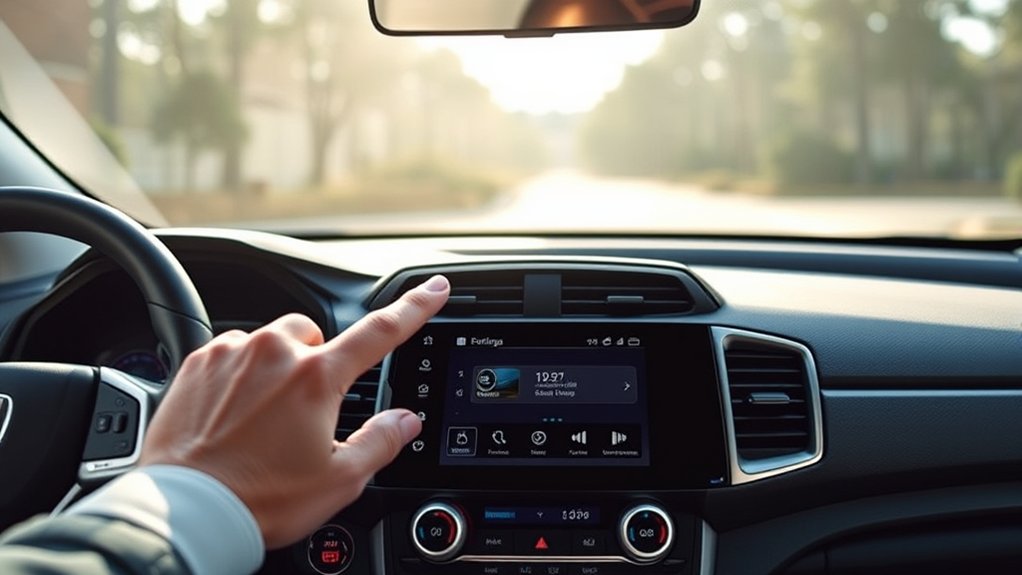 turn on ignition adjust infotainment clock