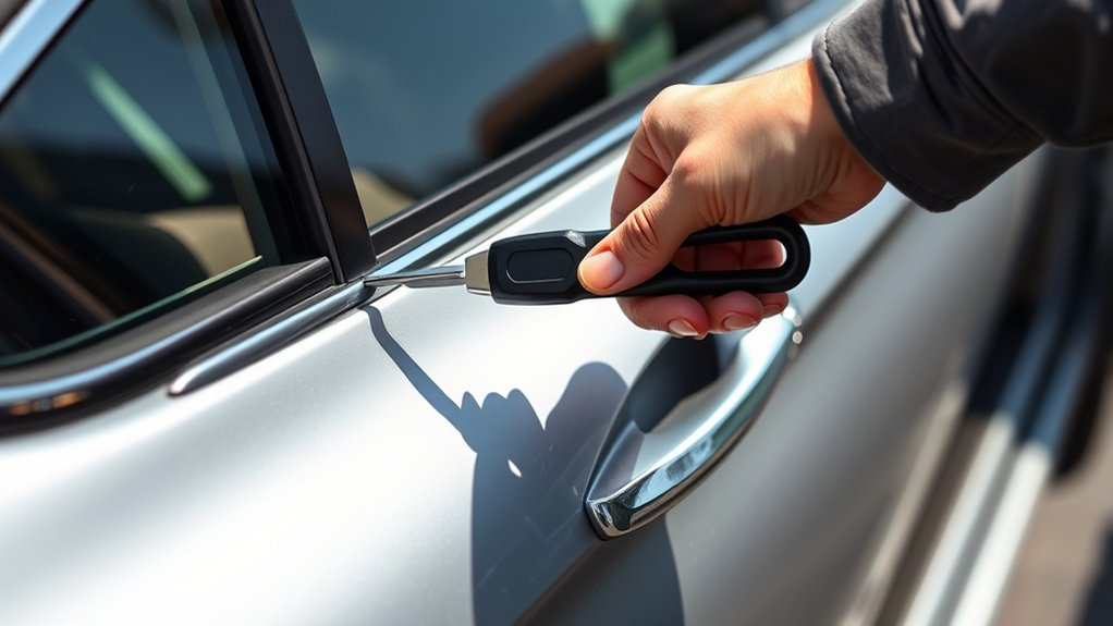 unlock honda with slim jim carefully